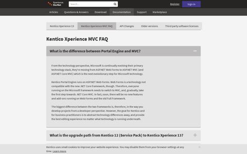 Kentico Xperience MVC FAQ - Kentico DevNet
