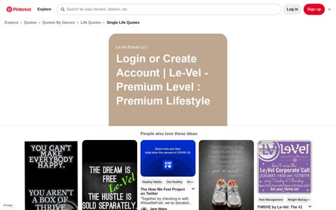Login or Create Account | Le-Vel | Thrive experience, Healthy ...