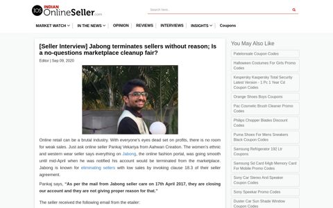 [Seller Interview] Jabong terminates sellers without reason; Is ...