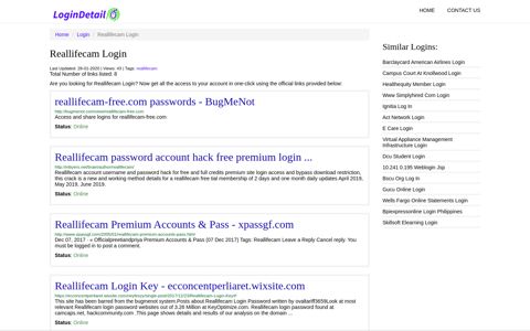 Reallifecam Login reallifecam-free.com passwords ...