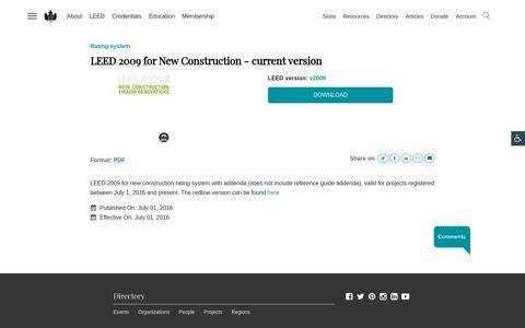 LEED 2009 for New Construction - current version | U.S. ...