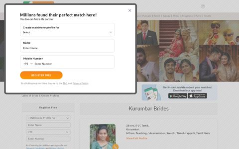 Kurumbar Matrimony - Find lakhs of Kurumbar Brides ...