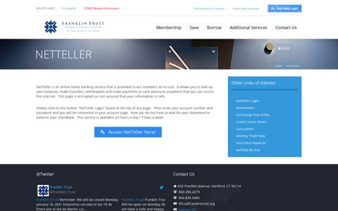 NetTeller - Franklin Trust Federal Credit Union