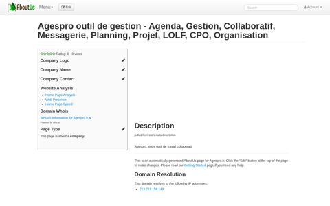 Agespro outil de gestion - Agenda, Gestion, Collaboratif ...