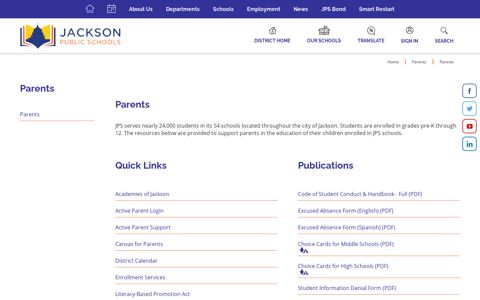 Parents / Parents - Jackson - Jackson Public Schools