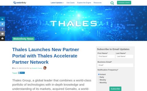 Thales Launches New Partner Portal with Thales Accelerate ...