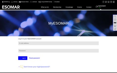 ESOMAR, the global insights community - MyESOMAR