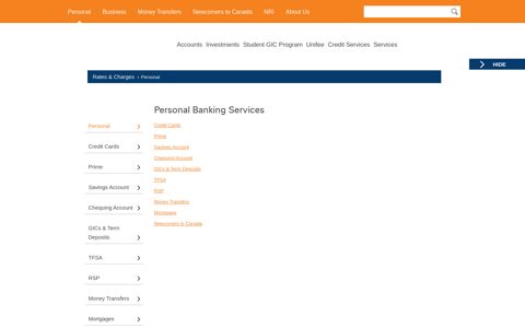 Personal Banking Services - ICICI Bank Canada