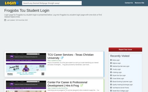 Frogjobs Tcu Student Login - Loginii.com