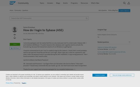 How do I login to Sybase (ASE) - SAP Q&A