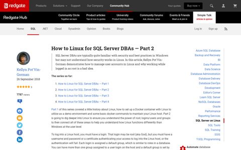 How to Linux for SQL Server DBAs — Part 2 - Simple Talk