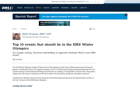 Top 10 events that should be in the EMS Winter Olympics