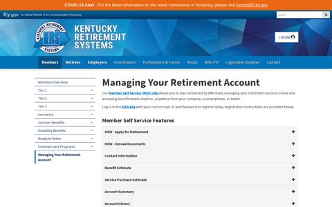 Managing Your Retirement Account - Kentucky Retirement ...