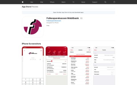 ‎Folkesparekassen Mobilbank on the App Store