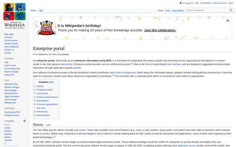 Enterprise portal - Wikipedia