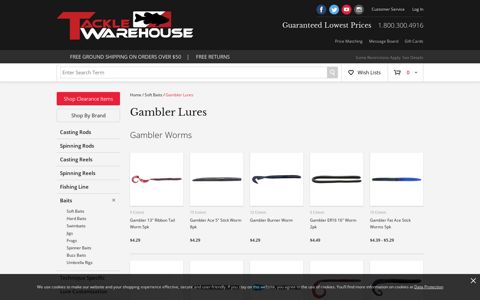 Gambler Lures Soft Baits - Tackle Warehouse