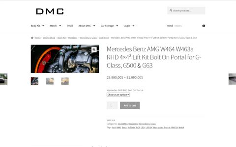 Mercedes Benz AMG W464 W463a RHD 4×4² Lift Kit Bolt On ...