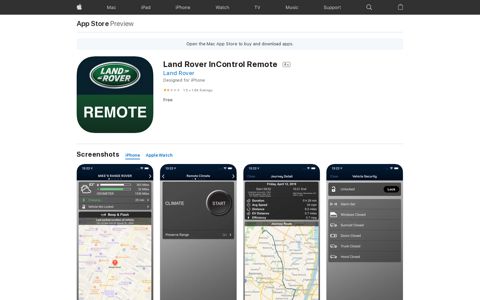 ‎Land Rover InControl Remote on the App Store