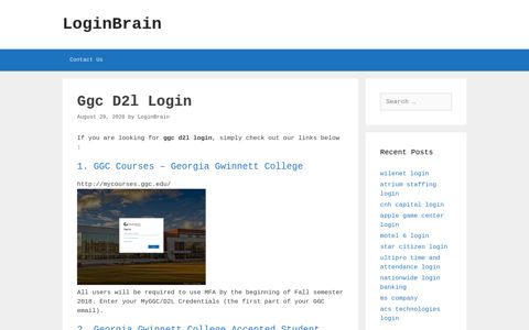 Ggc D2L - Ggc Courses - Georgia Gwinnett College - LoginBrain