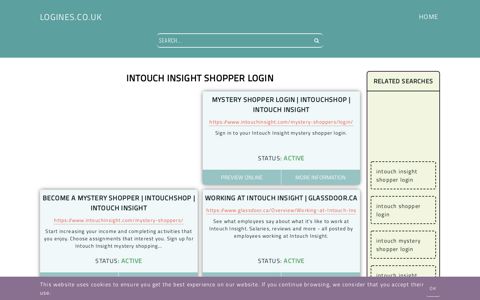 intouch insight shopper login - General Information about Login