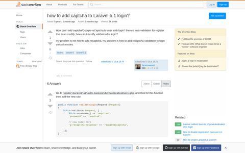 how to add captcha to Laravel 5.1 login? - Stack Overflow