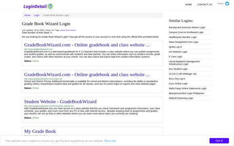 Grade Book Wizard Login GradeBookWizard.com - Online ...