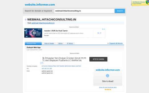 webmail.hitachiconsulting.in at WI. Outlook Web App