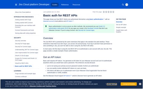 Basic auth for REST APIs - Atlassian Developer