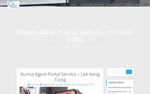 Kurnia Agent Portal Service | Agent Lee keng Tiong