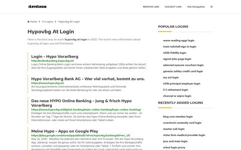 Hypovbg At Login ❤️ One Click Access - iLoveLogin
