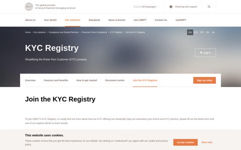 Join the KYC Registry | SWIFT - The global provider of secure ...