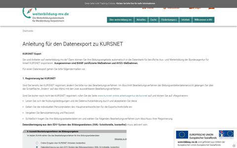 Anleitung für den Datenexport zu KURSNET - weiterbildung ...