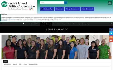Member Services | Kauai Island Utility Cooperative