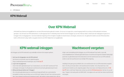 KPN Webmail - Providerhulp.nl