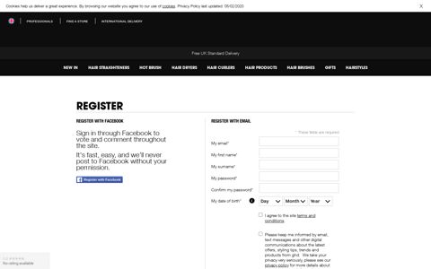 Register | Account | ghd ® Official Website