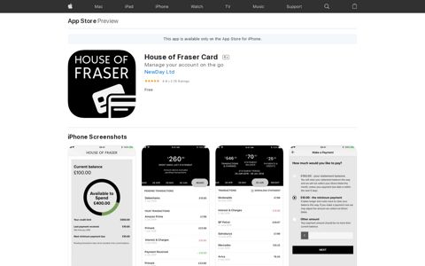 ‎House of Fraser Card on the App Store