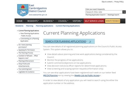 Current Planning Applications | East Cambridgeshire District ...