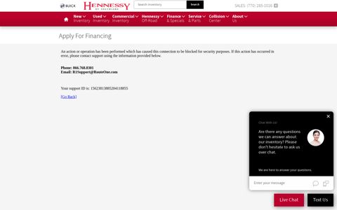 Apply For Financing | Hennessy Buick GMC