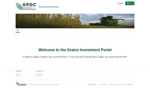 Home · GRDC Grains Investment Portal