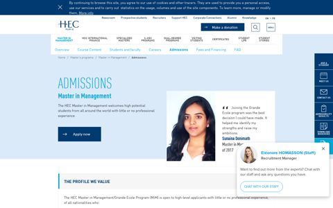 Master in Management Admissions | HEC Paris