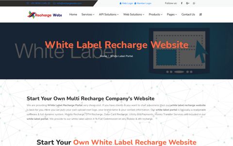 White Label Portal | White Label Recharge Website | White ...