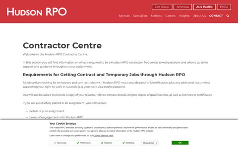 Contractor Centre - Hudson RPO Asia Pacific