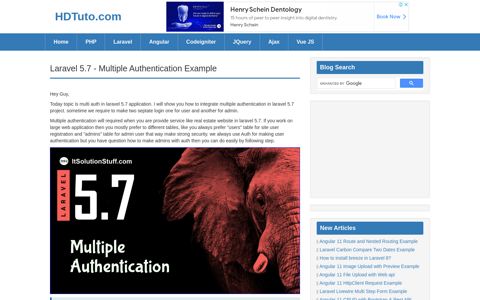 Laravel 5.7 - Multiple Authentication Example - HDTuto.com
