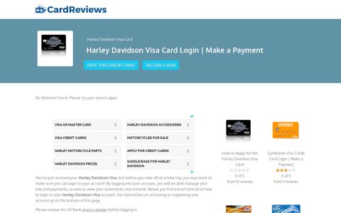 Harley Davidson Visa Card Login | Make a Payment