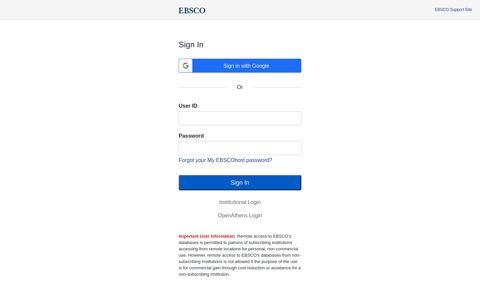 EBSCO databases - EBSCOhost