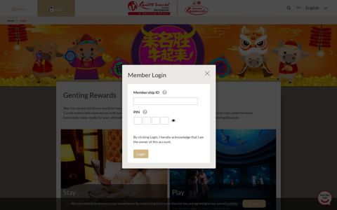 Login | Genting Rewards | RWS Casino Singapore