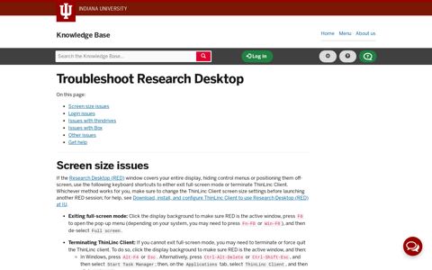 Troubleshoot Research Desktop - IU Knowledge Base