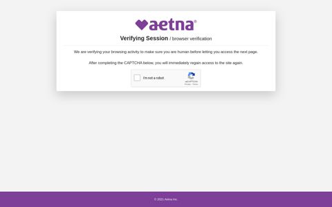 Welcome to Aetna's member website