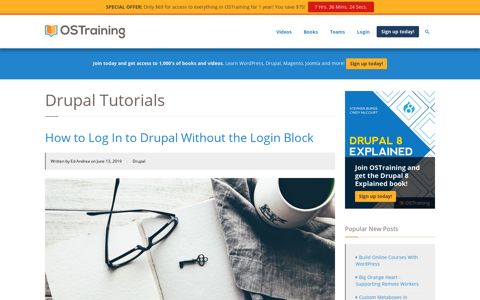 How to Log In to Drupal Without the Login Block - OSTraining