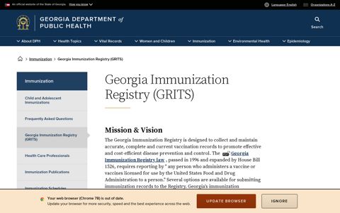 Georgia Immunization Registry (GRITS) | Georgia Department ...